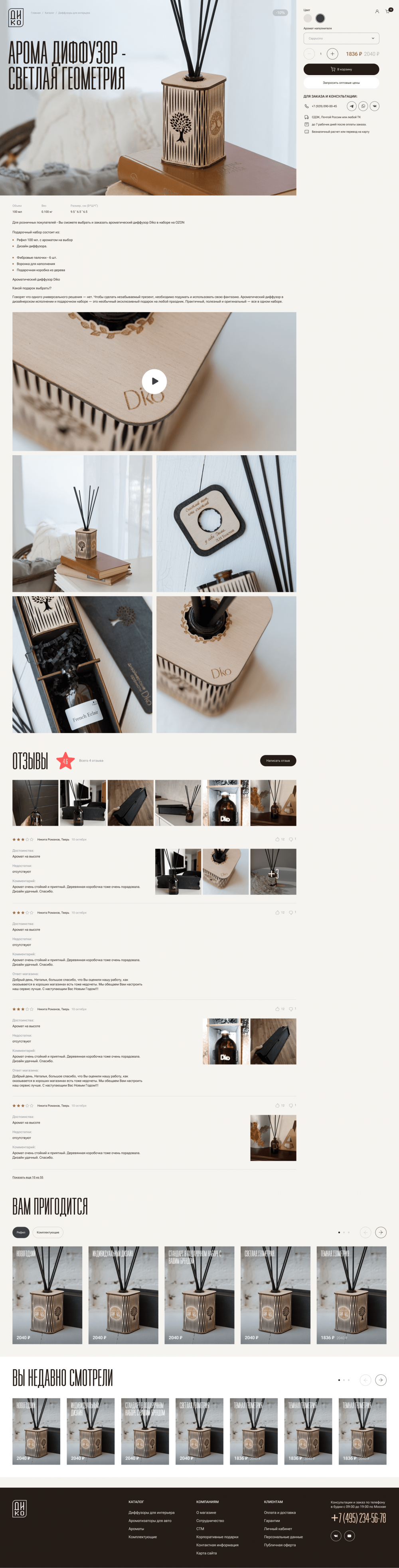 Презентационный вид каждого диффузора